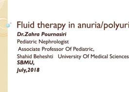 Fluid therapy in anuria- polyuria